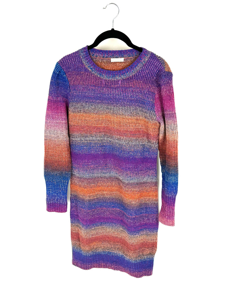 Purple Colorful Knit Dress - Size 4-6