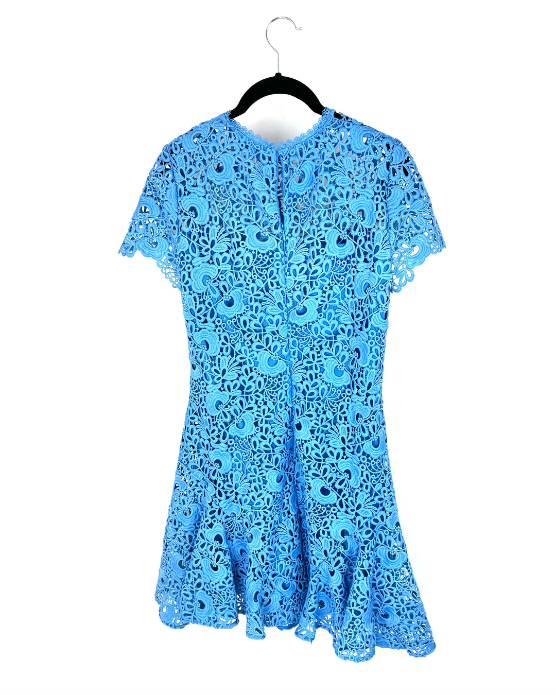 Light Blue Floral Applique Dress - Size 4