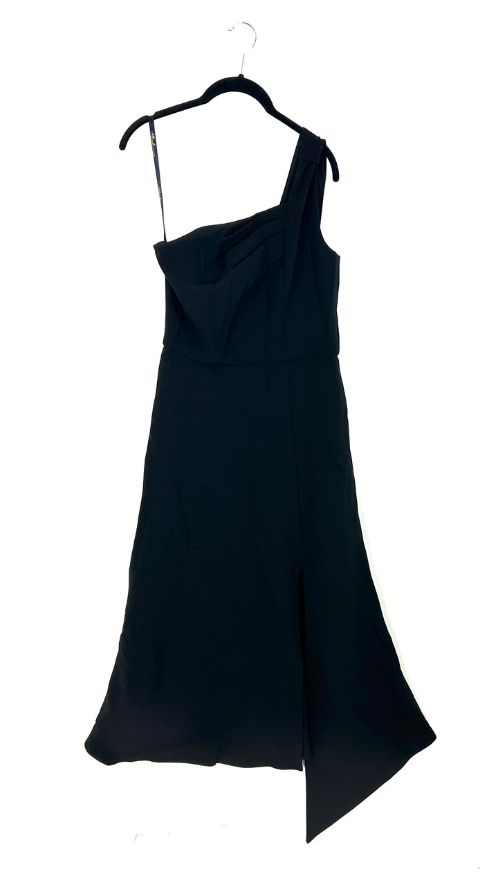 Black One Shoulder Long Dress - Size 6