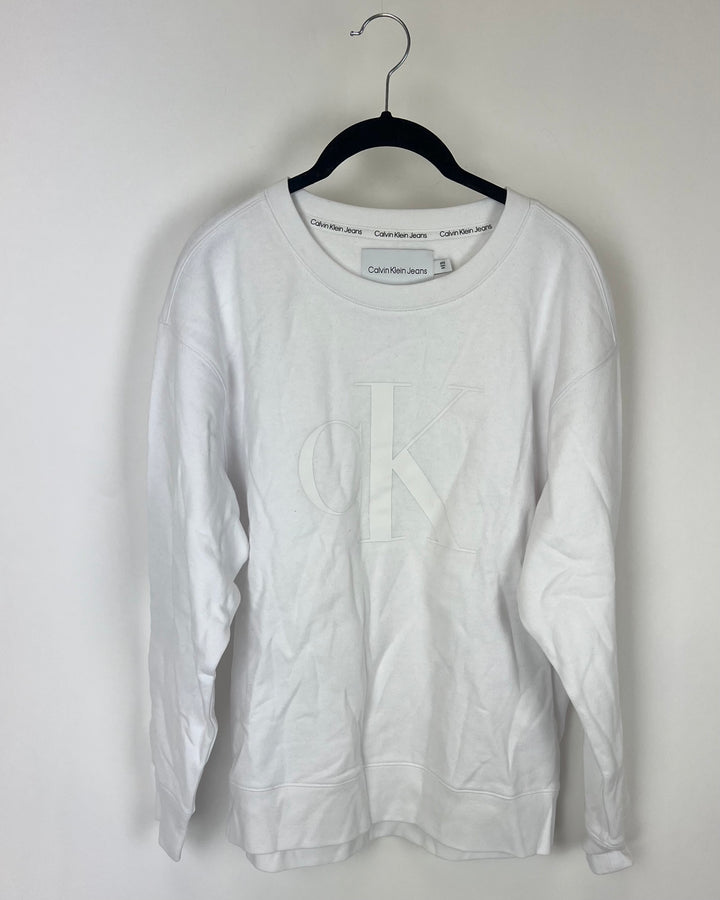 White Logo Sweatshirt - Small