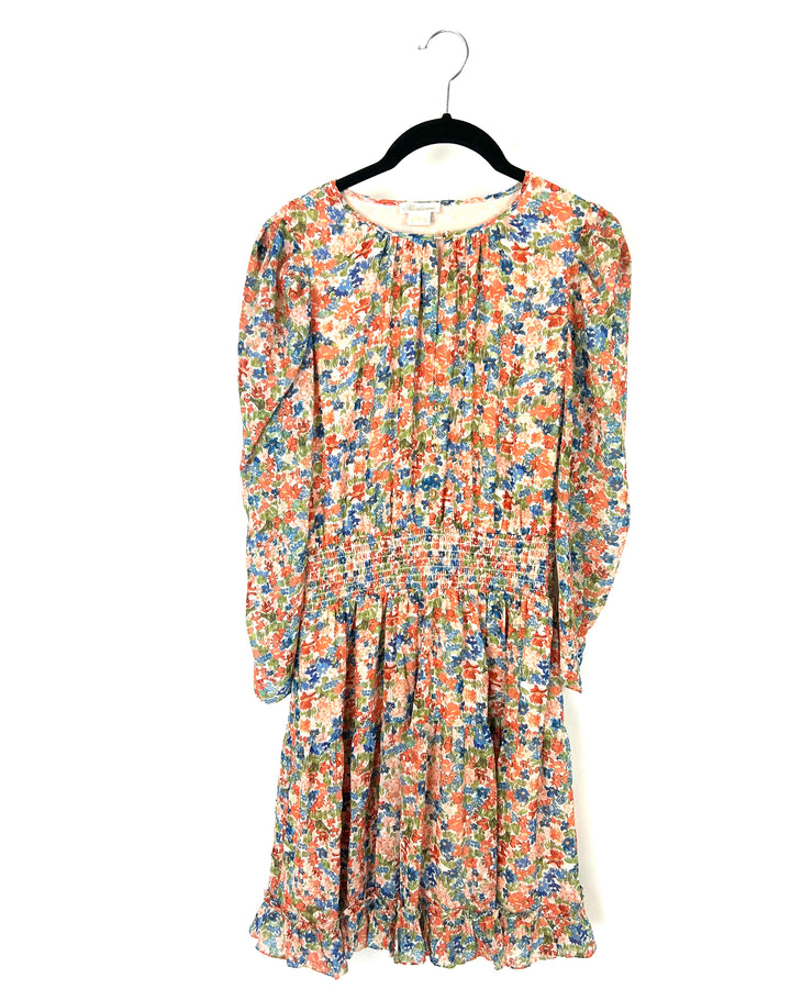 Bright Spring Floral Dress - Size 4