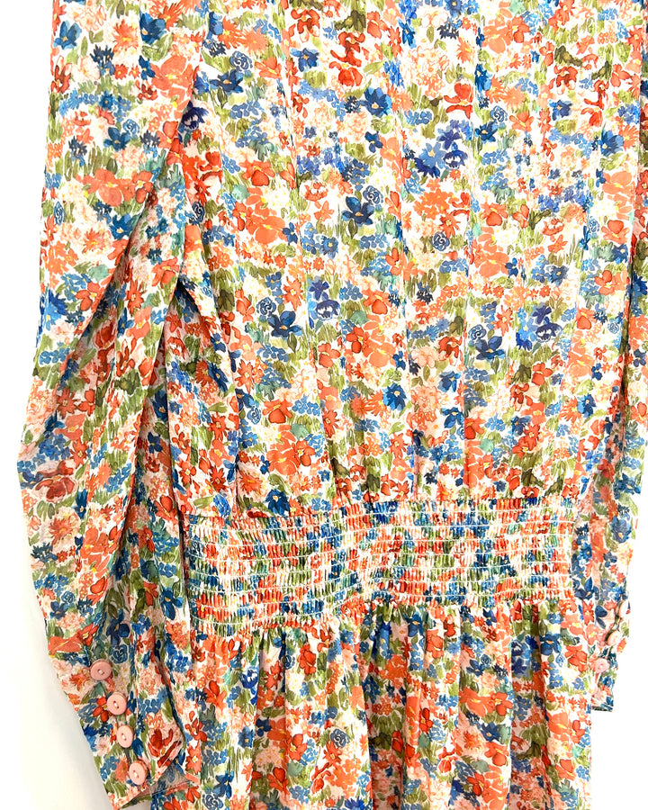 Bright Spring Floral Dress - Size 4