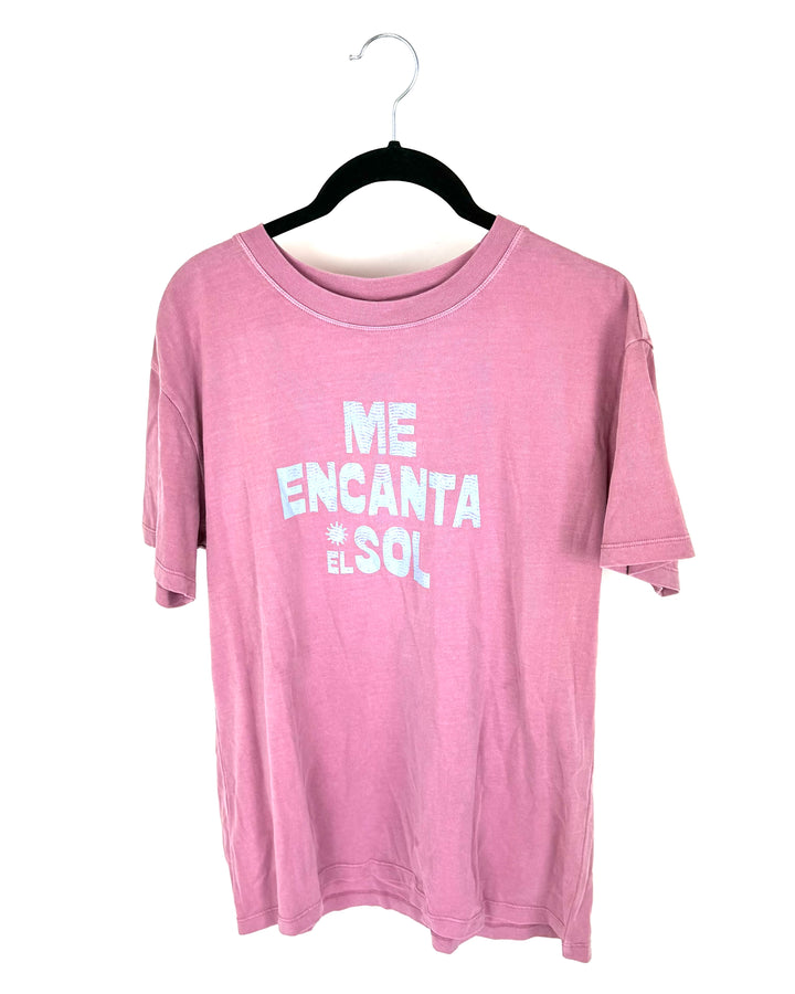 "Me Encanta El Sol" Dusty Pink Tee - Size 2/4