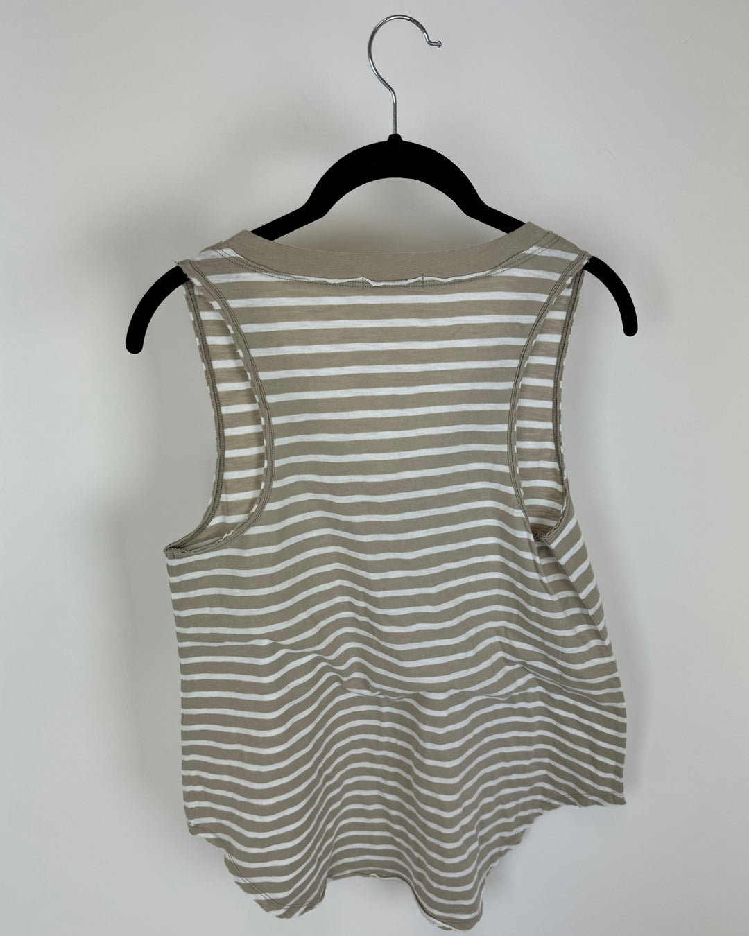 White And Brown Tank Top - Size 4-6