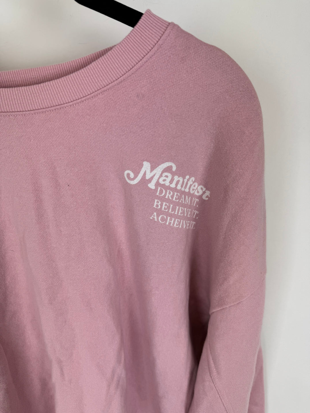 Light Pink MANIFEST Graphic Crewneck -  Size 2/4