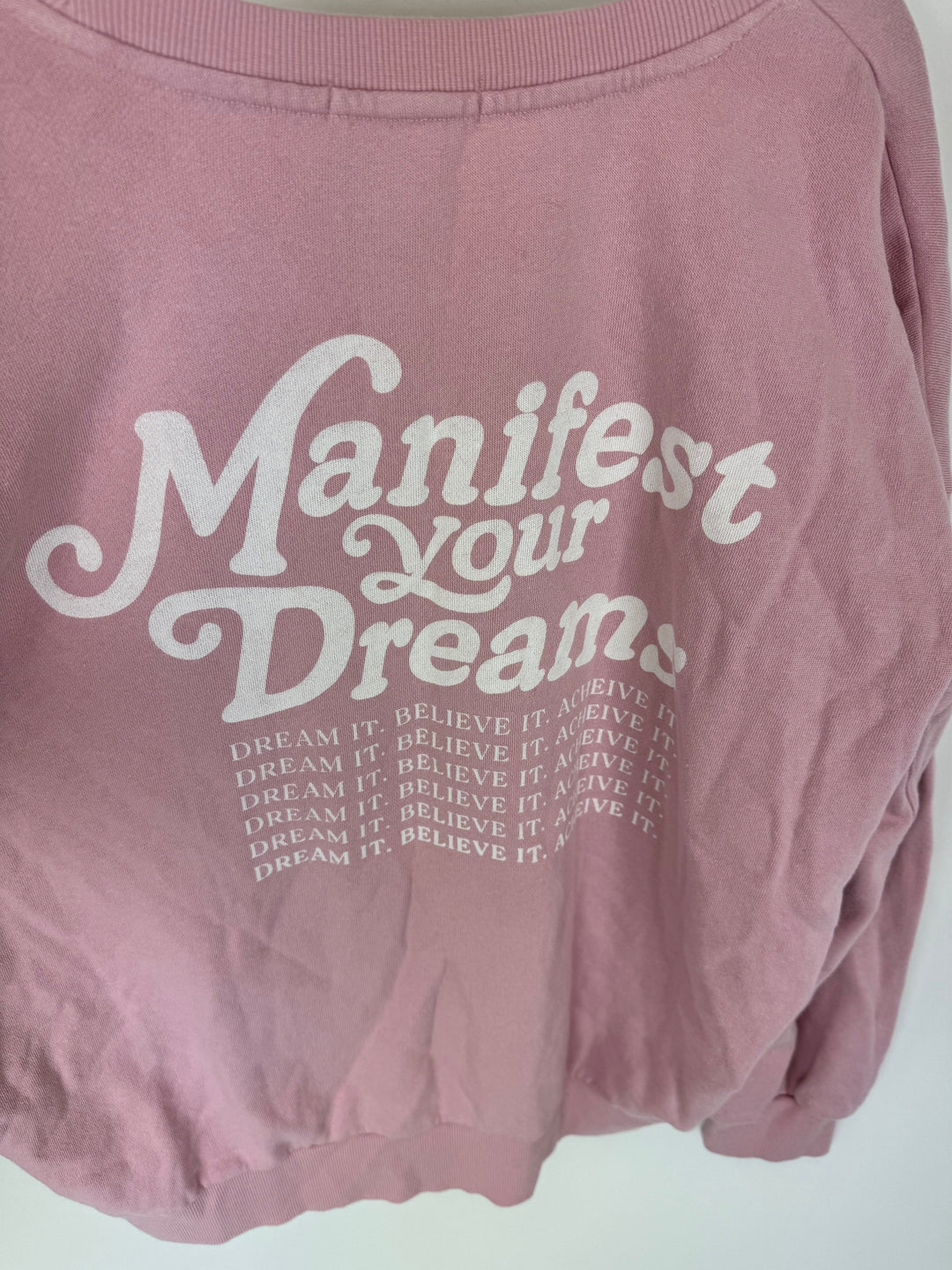 Light Pink MANIFEST Graphic Crewneck -  Size 2/4