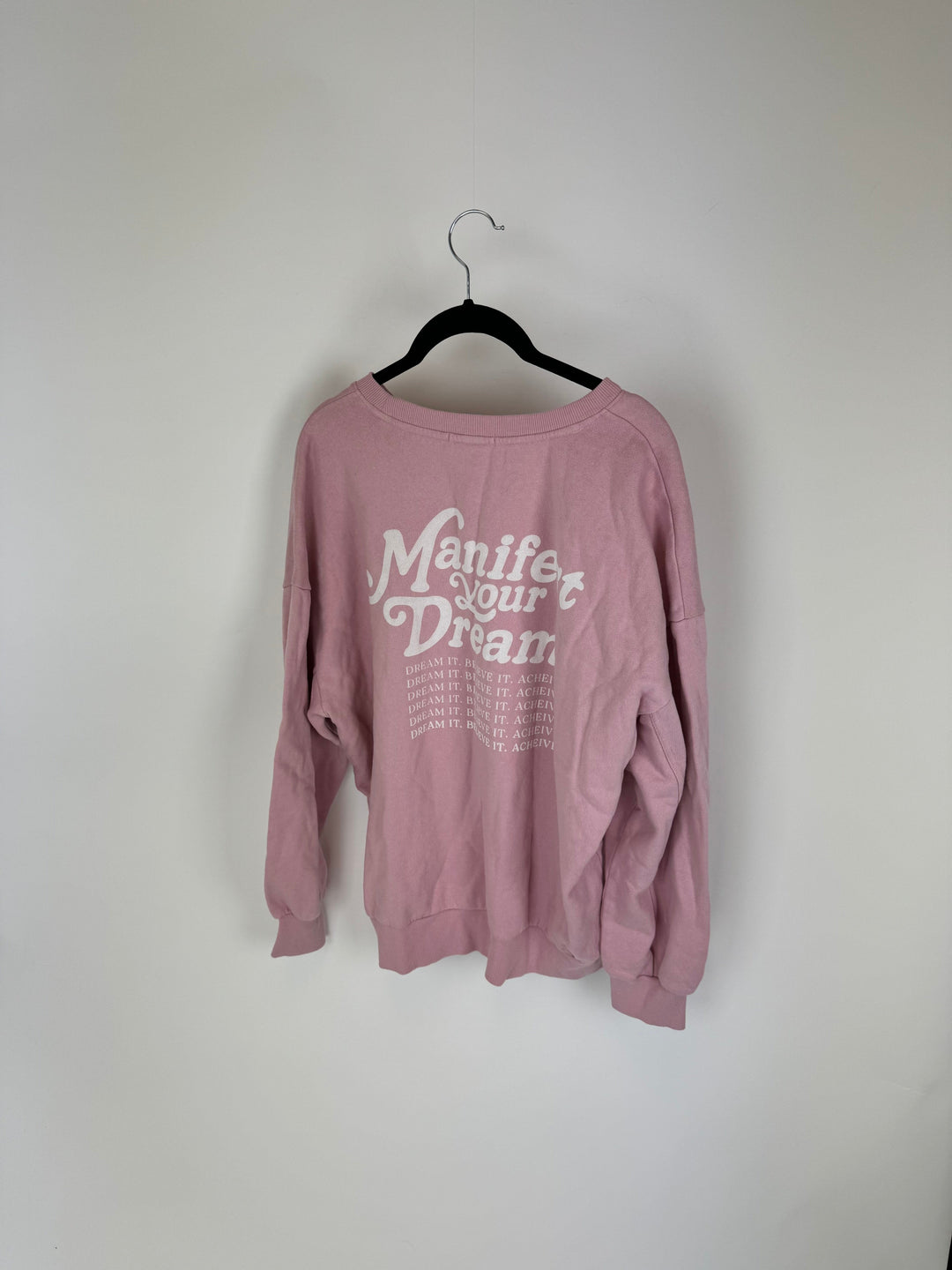 Light Pink MANIFEST Graphic Crewneck -  Size 2/4