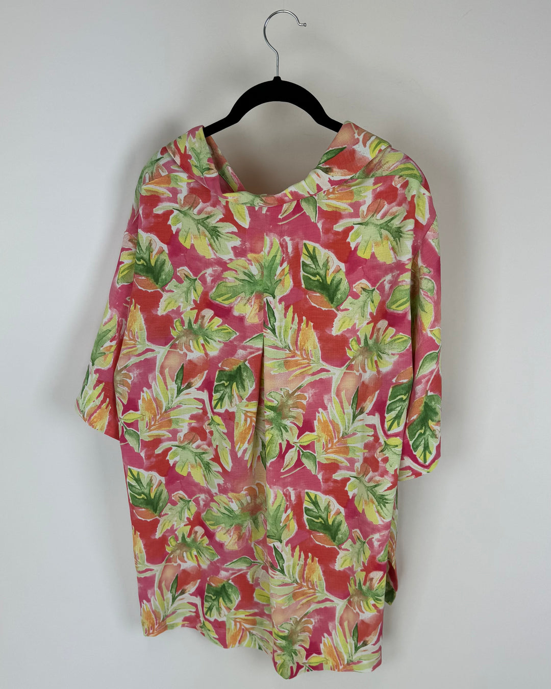 Palm Print Button Up Shirt - Size 8-10