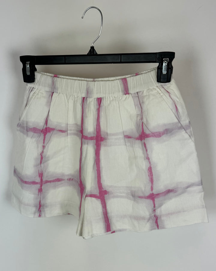 White And Pink Shorts - Size 2-4