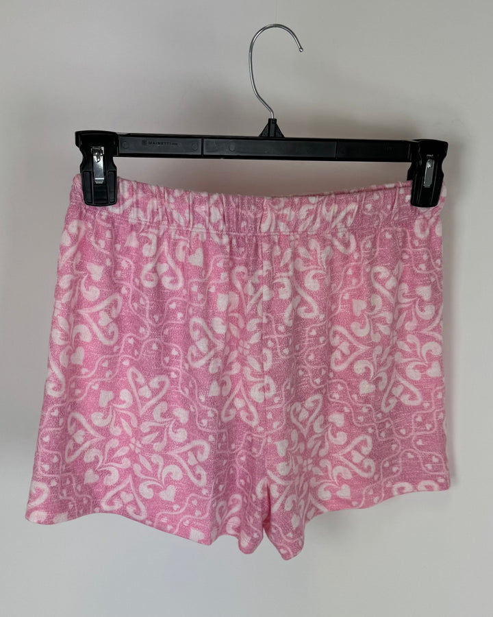 Pink and White Printed Shorts - Size 0/2