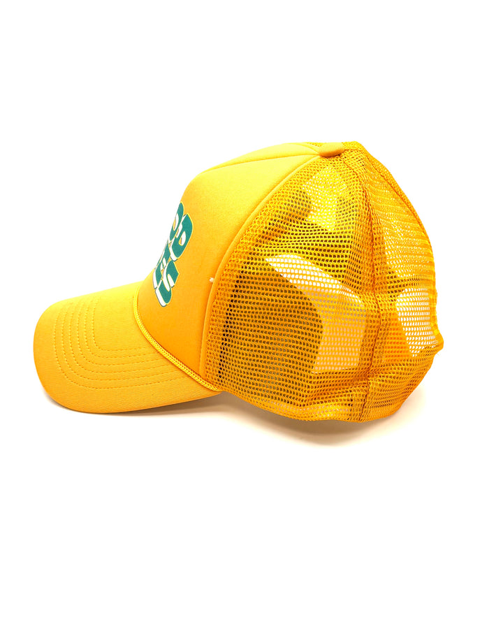 Mustard Yellow and Green Trucker Hat - One Size