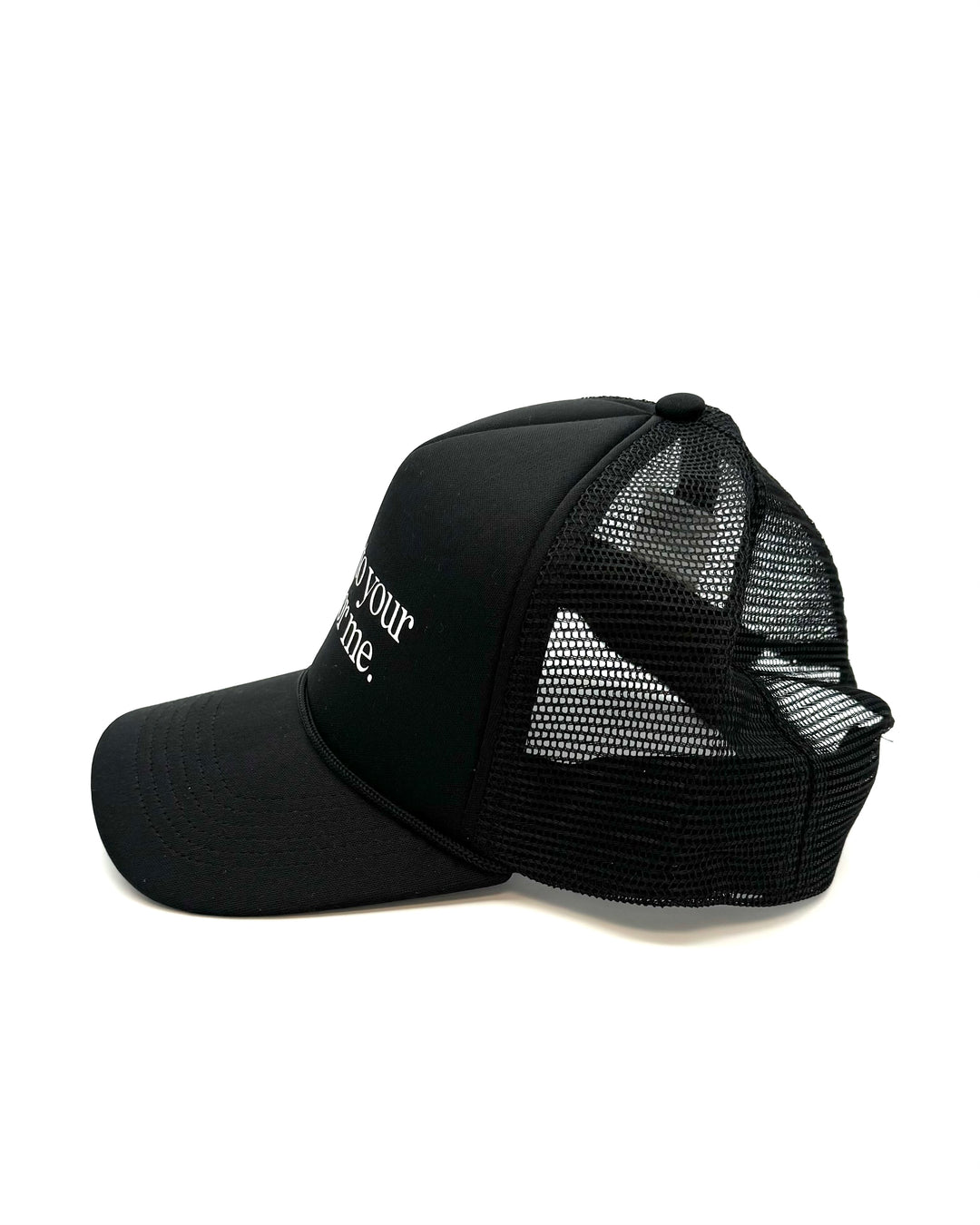 Black and White Trucker Hat - One Size