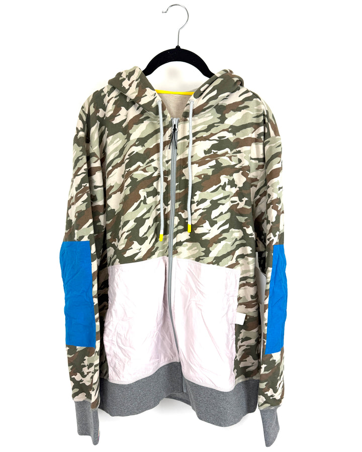 Camouflage Zip Up Hoodie - Size 4/6