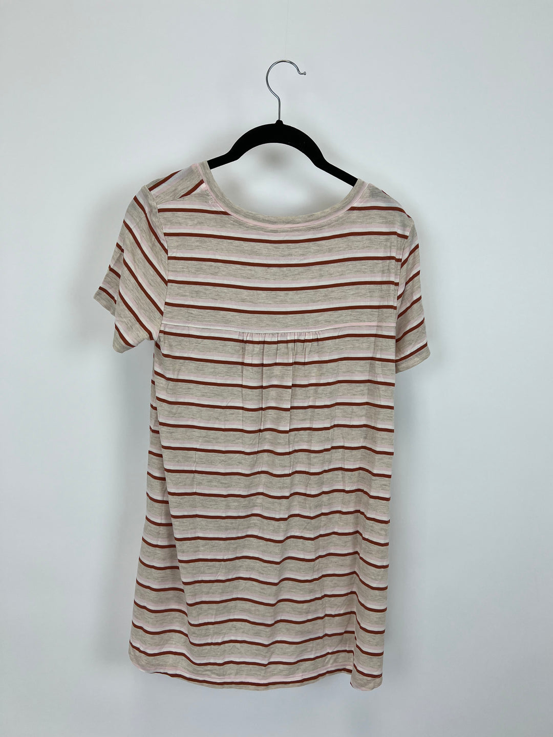 Cream and Pink Striped Tunic - Size 2/4 and 6/8