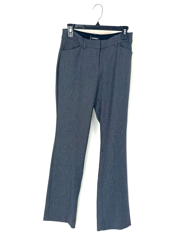 Grey and Blue Mid Rise Slacks - Size 6R