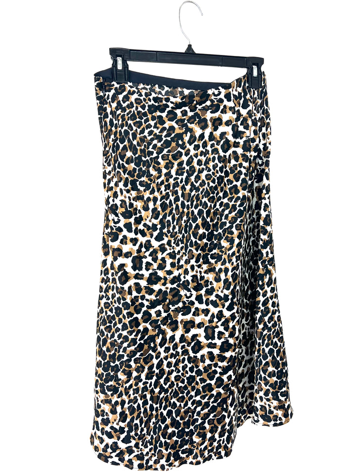 Leopard Print Midi Skirt - Small