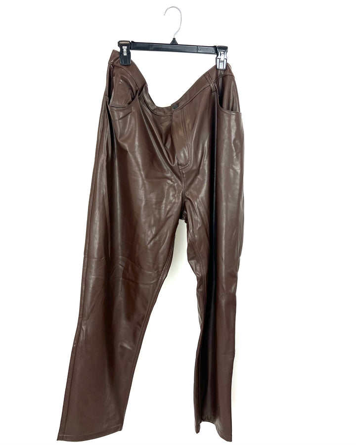 Abercrombie and Fitch Brown Leather Pants - 20R