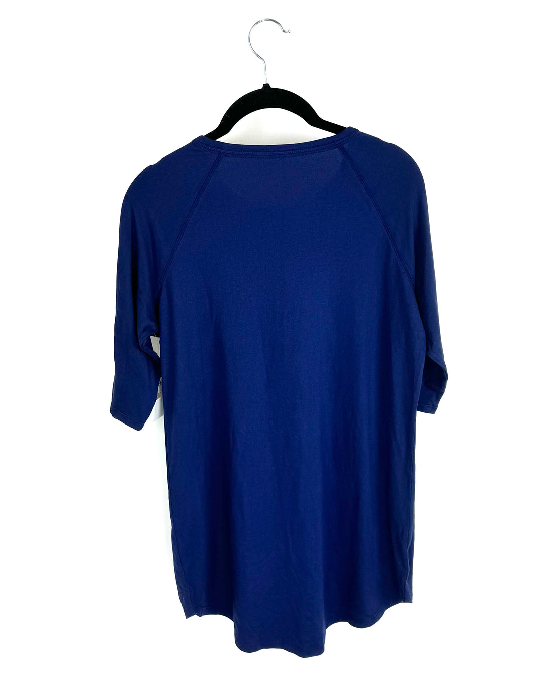 Navy Blue Quarter Sleeve Tunic - Size Small