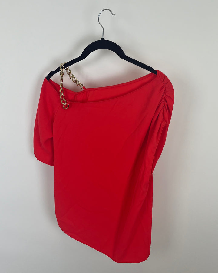 Bright Red Blouse - Small