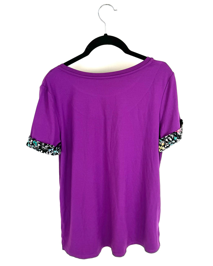 Purple Short Sleeve Sleep Shirt - Size 4-6