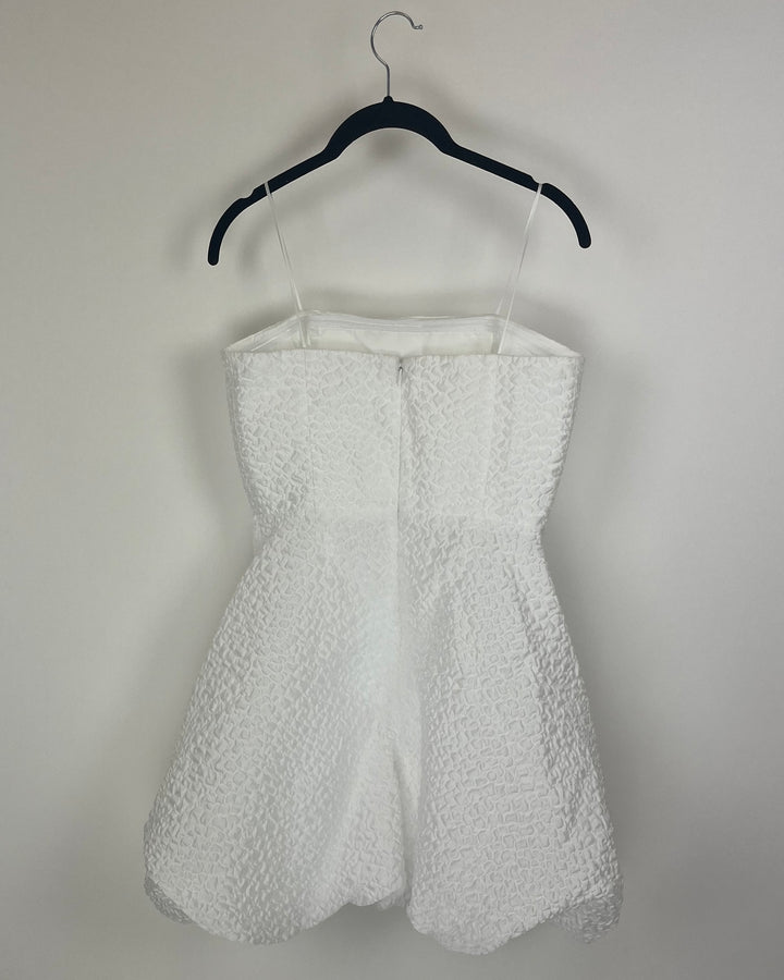 White Strapless Puff Dress - Size 4/6