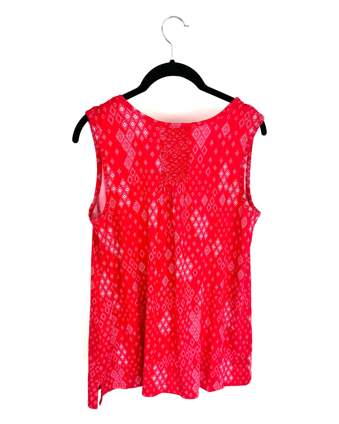 Red Diamond Print Tank Top - Size 6-8