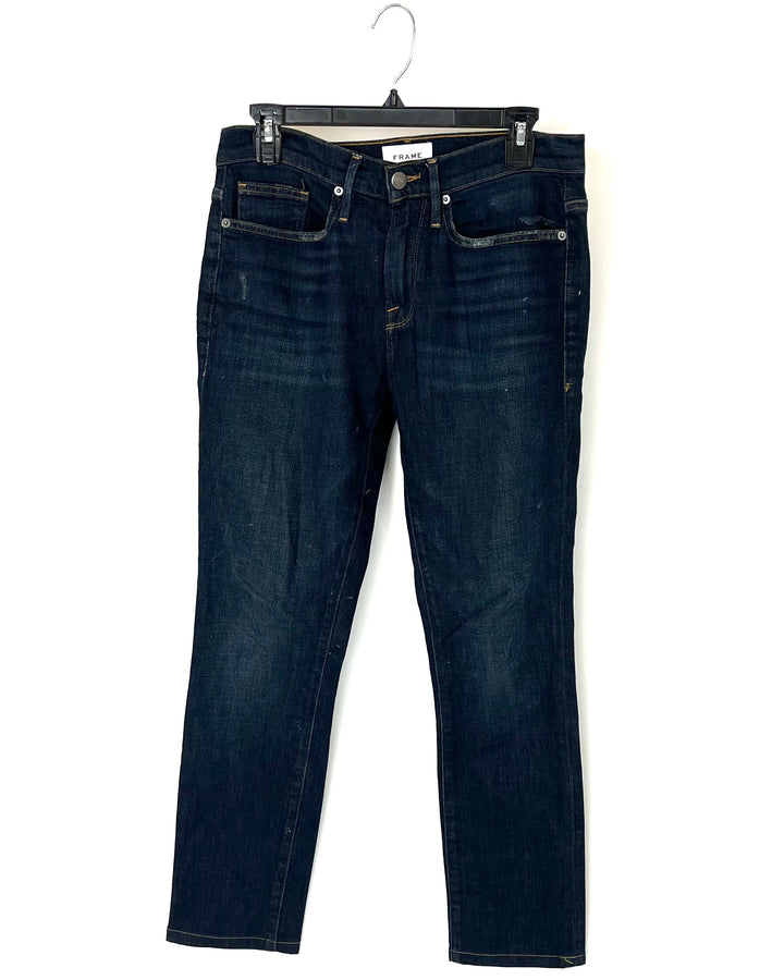 Frame Dark Wash Skinny Jeans - Size 30