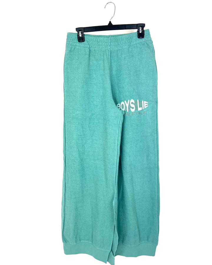 Boys Lie Teal Wide Leg Pants - Small