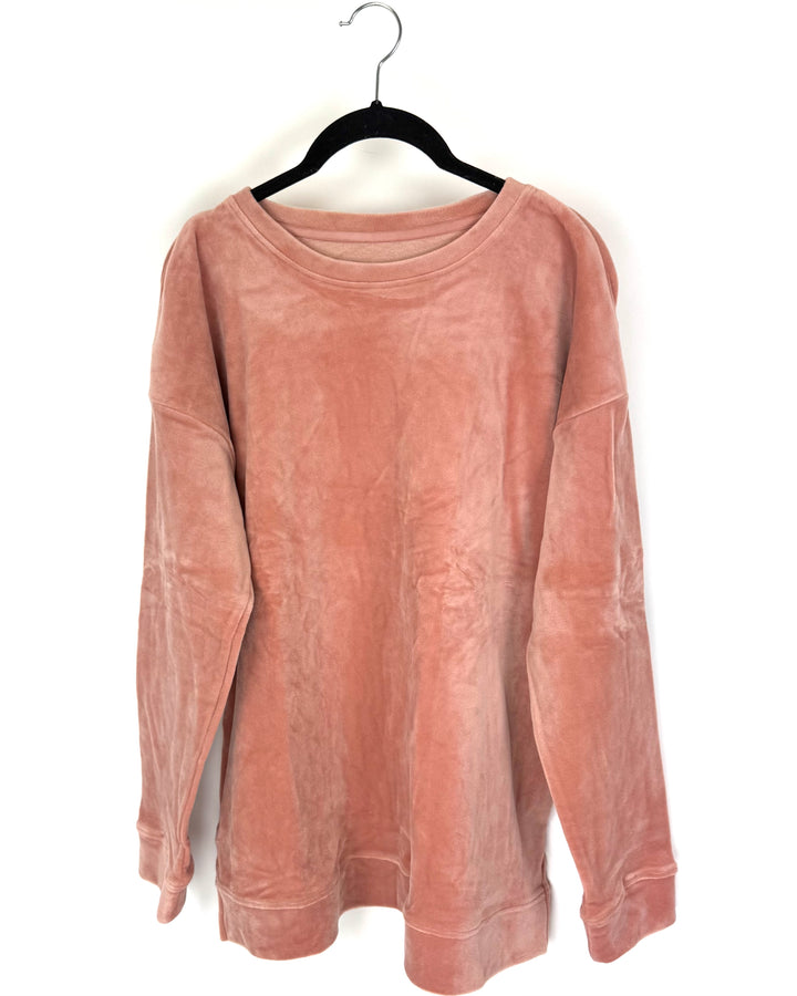 Peach Pink Fleece Top - Size 4/6 and 6/8