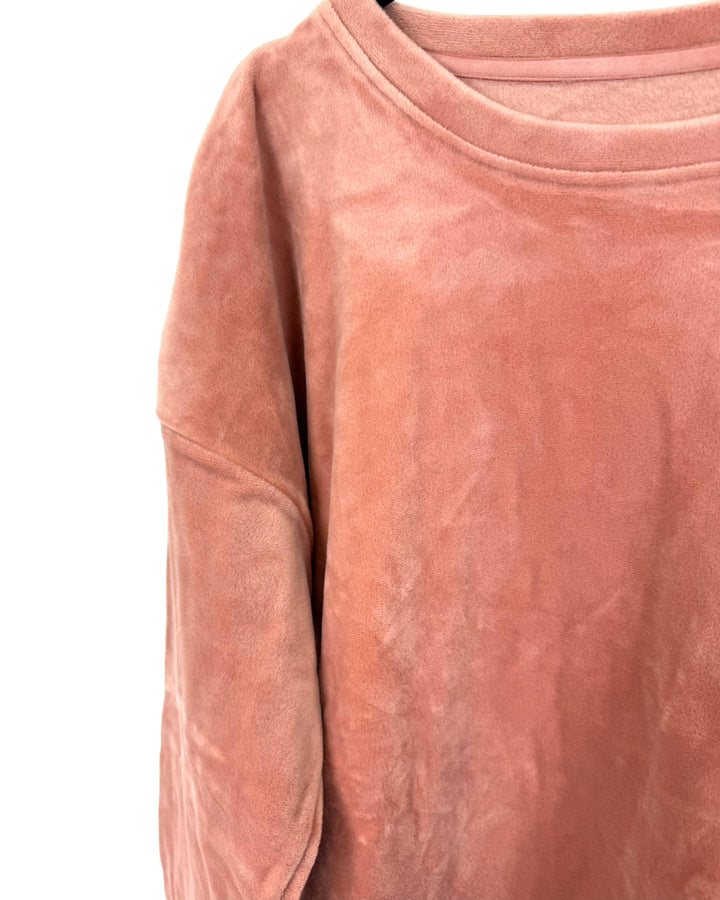 Peach Pink Fleece Top - Size 4/6 and 6/8