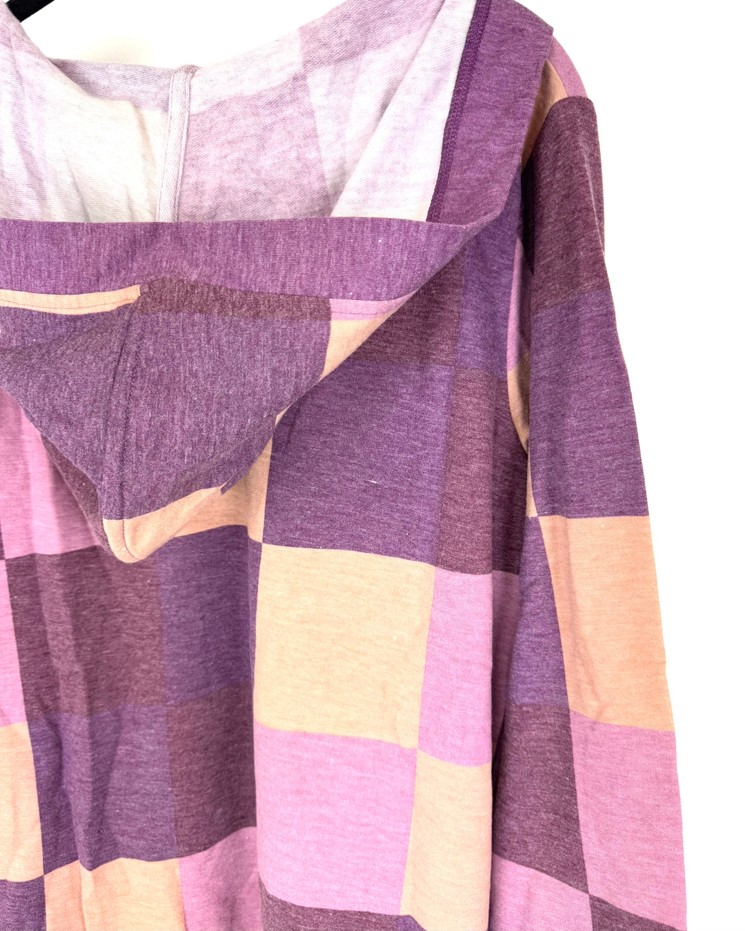 Purple and Brown Color Block Top - Medium