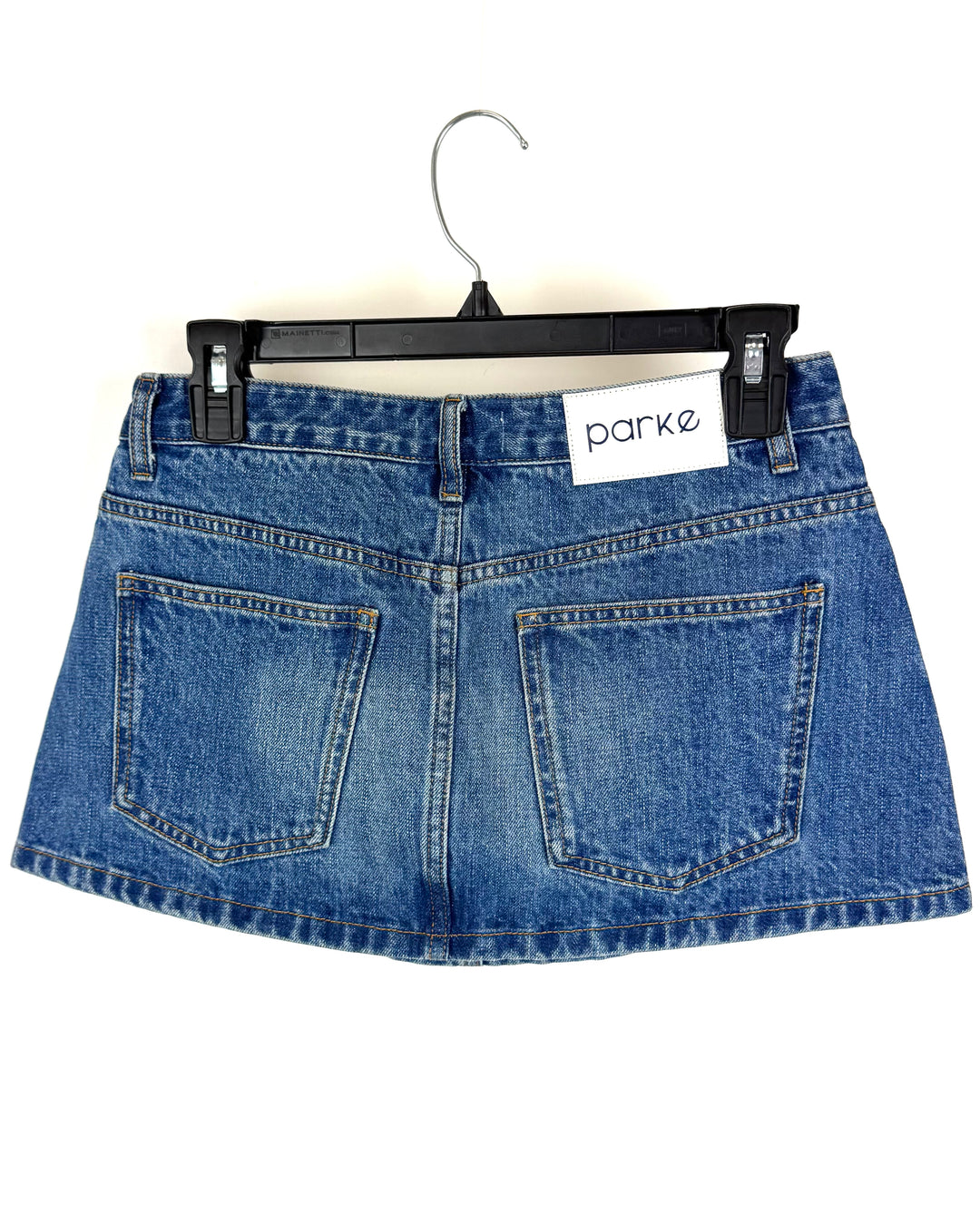 Medium Wash Blue Denim Mini Skirt - Size 26 (Waist)