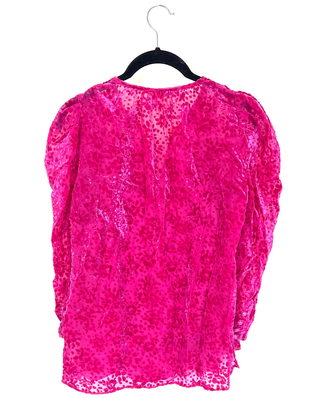 Hot Pink Floral Blouse - Size 4/6