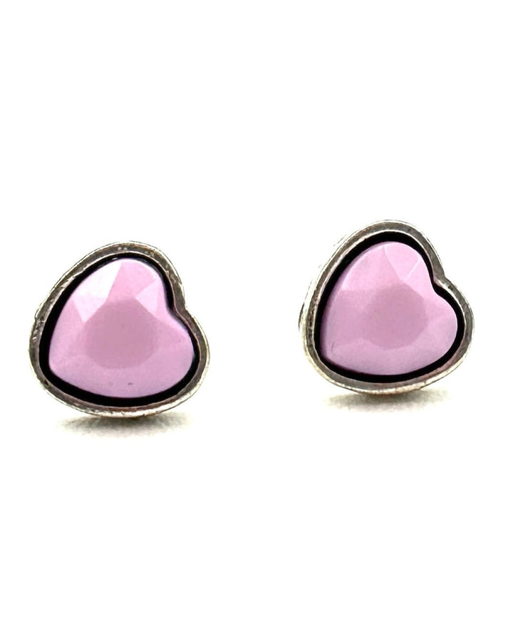 Pastel Purple Heart Stud Earrings