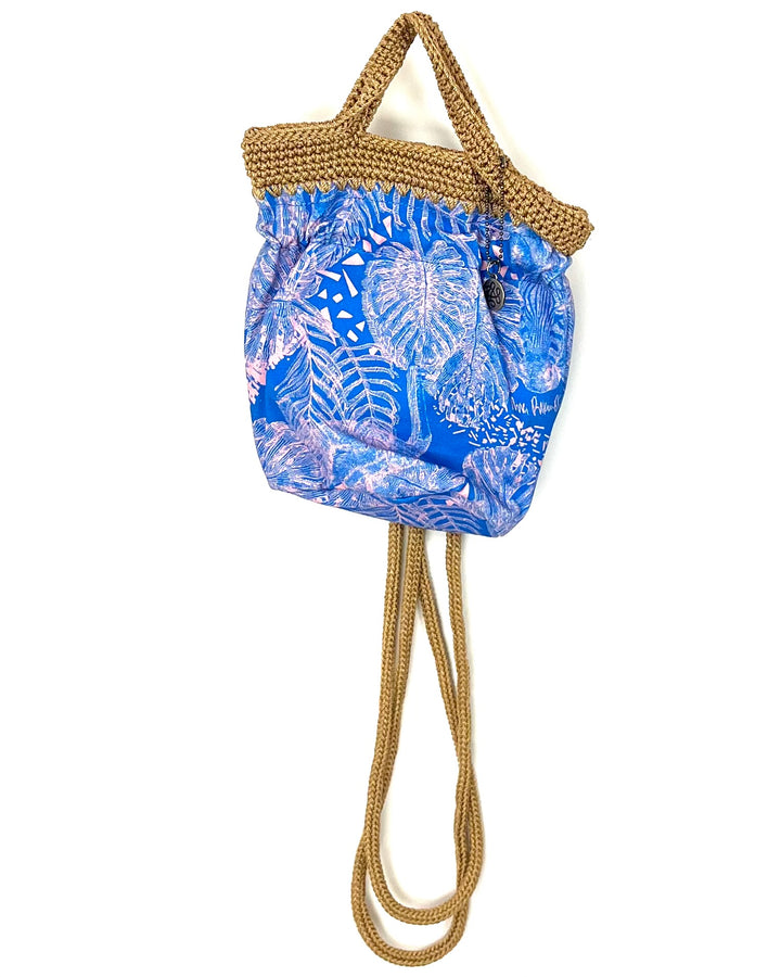 Blue & Pink Tropical Print Mini Backpack