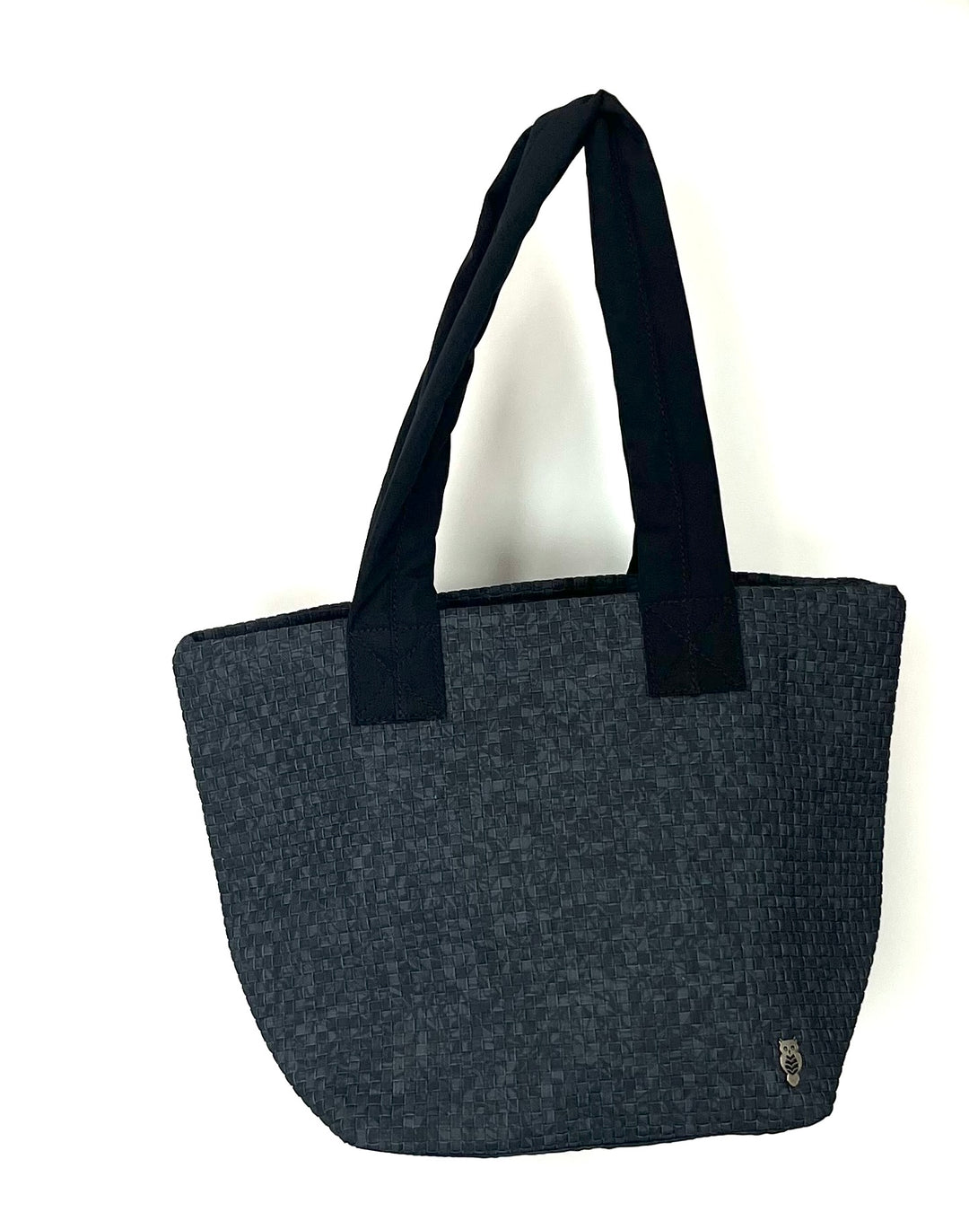 Dark Grey Textured Small Tote Bag