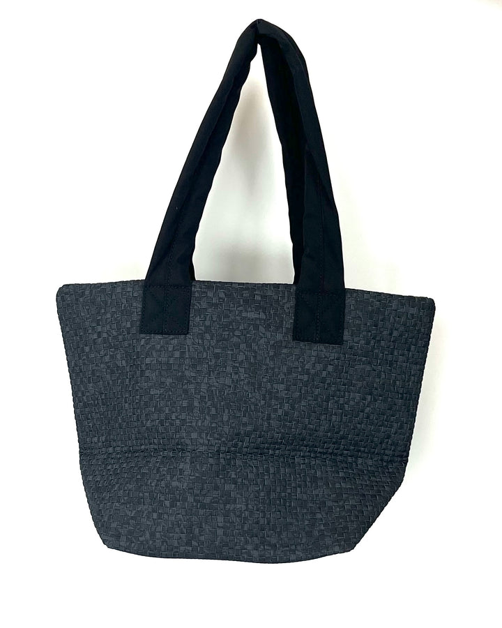 Dark Grey Textured Small Tote Bag