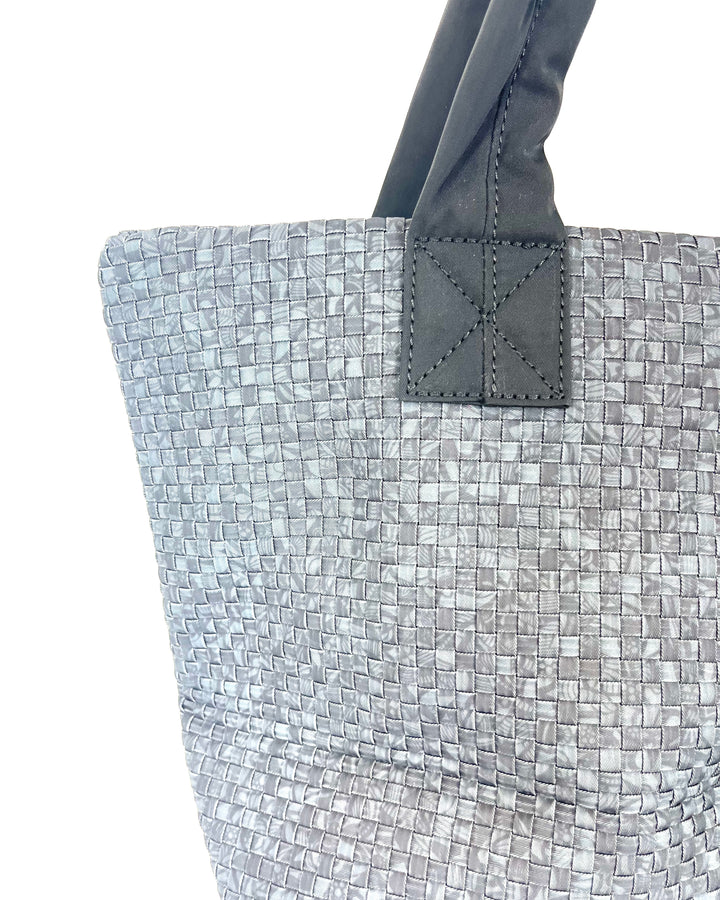 Dark Grey Textured Small Tote Bag