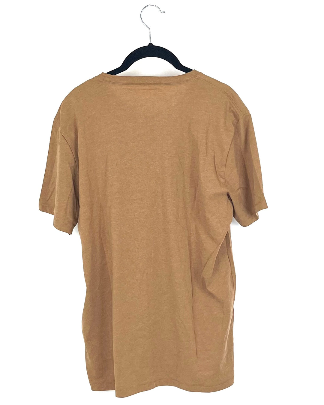 MENS Light Brown U-Neck Short Sleeve - Standard Fit Medium