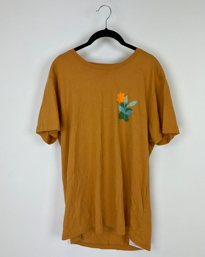 MENS Golden Yellow T-Shirt - Medium