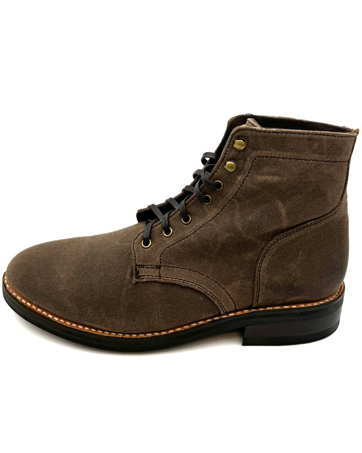 MENS Coffee Brown Canvas Boot - Size 10