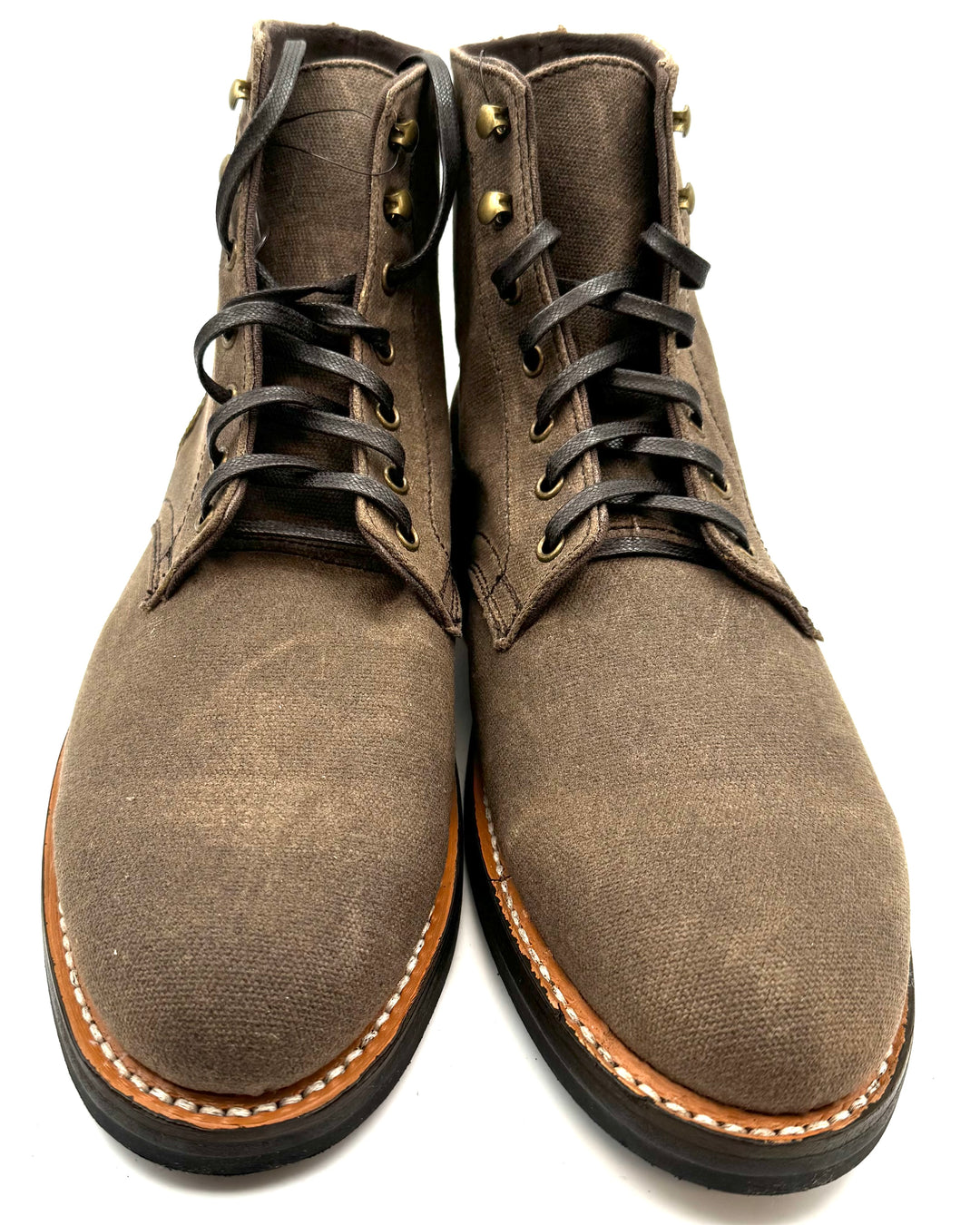 MENS Coffee Brown Canvas Boot - Size 10