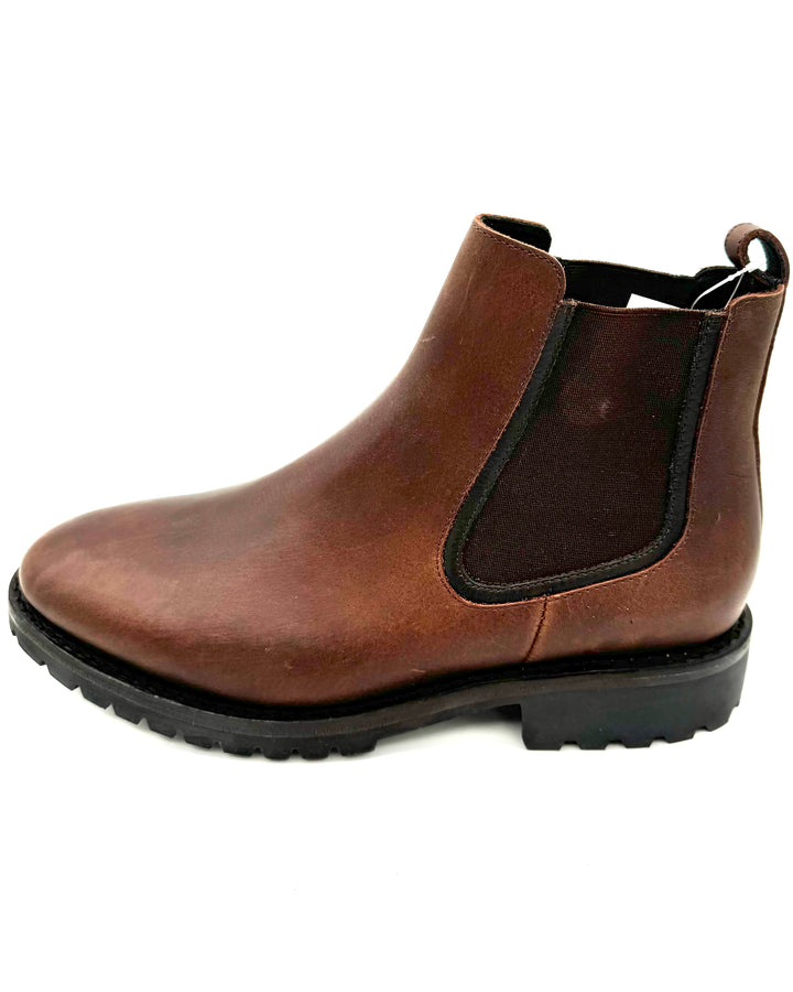 MENS Cappuccino Brown Leather Boots - Size 10