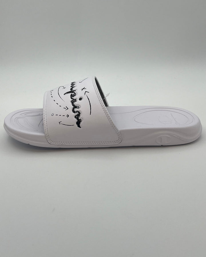 White Champion Slides - Size 9