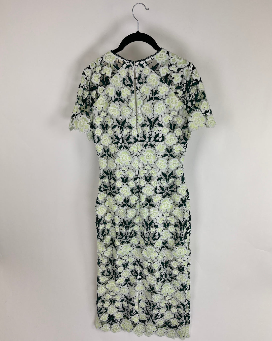 Green and White Floral Lace Dress - Size 6/8