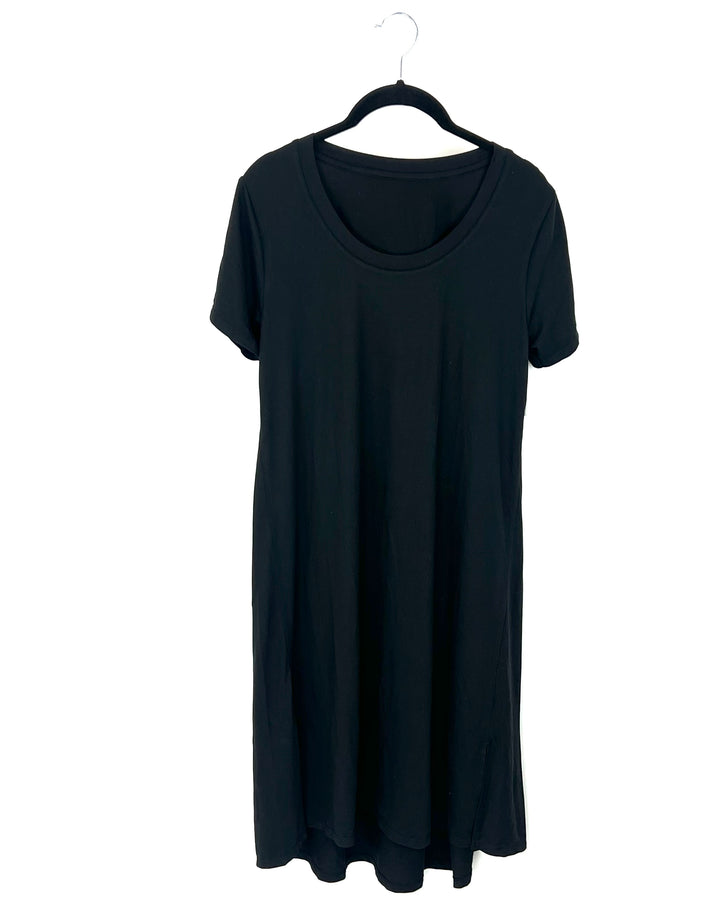 Black Cold Shoulder Lounge Dress - Size 4/6