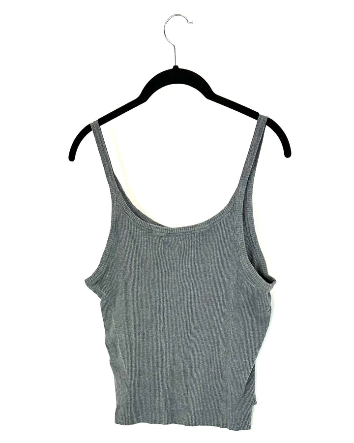 WSLY Grey Cropped Tank Top - Extra Large