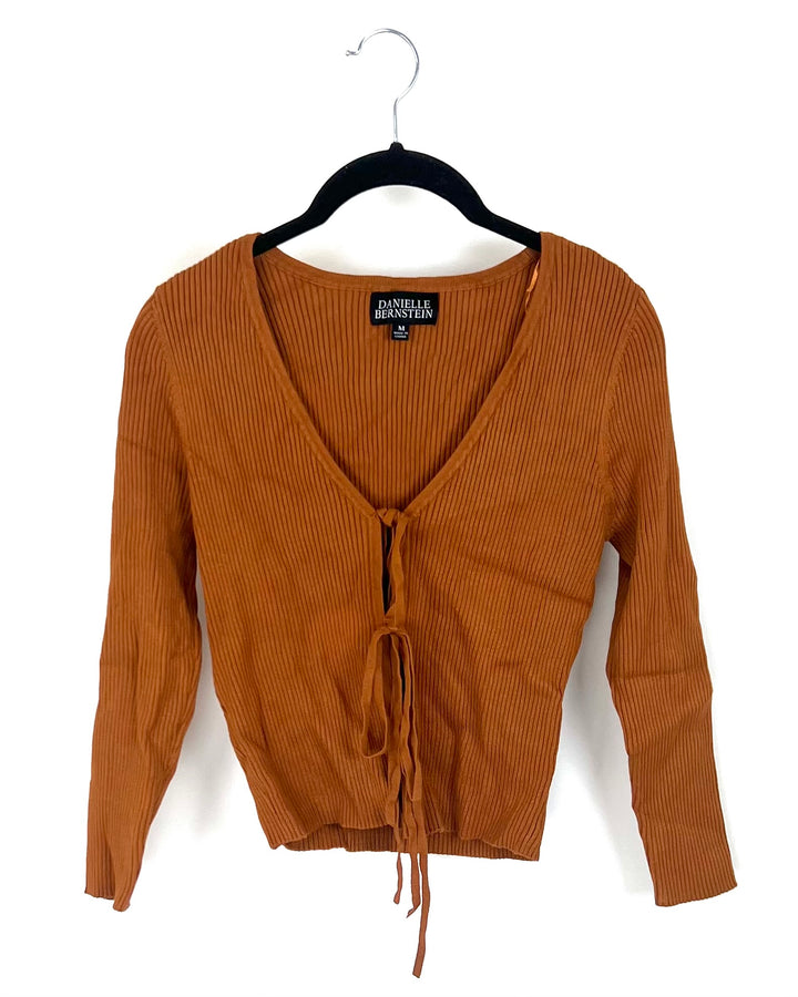 Burnt Orange Fitted Cardigan - Size 2/4 and 4/6