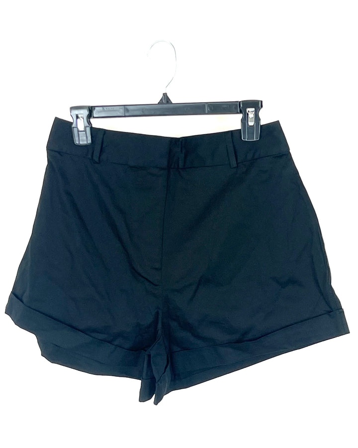 Black High Waisted Shorts - Size 6, 8, 10, and 12