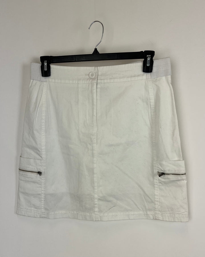 White Cargo Skirt - Size 10/12